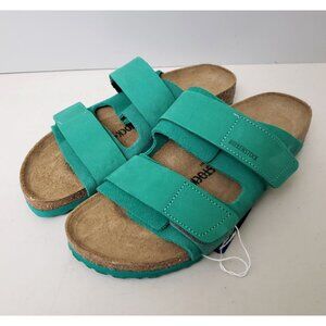 Birkenstock Uji Double Strap Slide Sandals Green